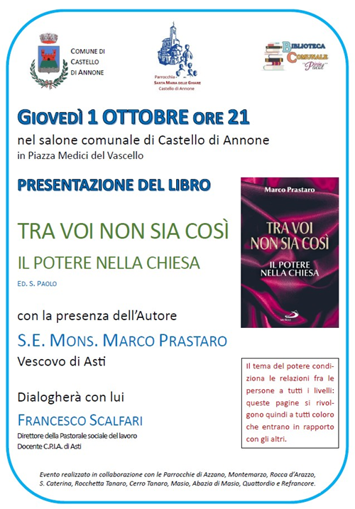 Presentazione del libro "TRA VOI NON SIA COSI' - IL POTERE NELLA CHIESA"